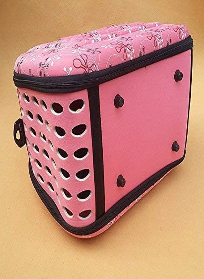 BohoBark ATS Puppies Kitten Carrier Tote Cage Bag Breathable Airline Travel Mesh Ventilate Hiking and Outdoor Colour in Pink - Image 2